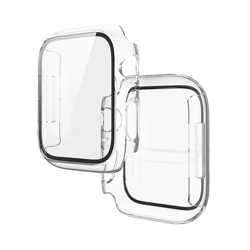 Apple Watch 7/Watch 8 41mm Hoco WS3 Shadow puzdro vstavaný so ochranným sklom (Priehľadný)
