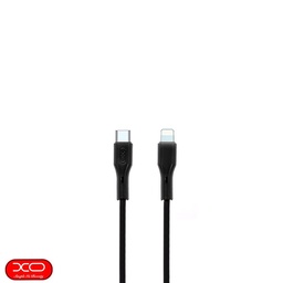 XO NBQ231A Rock Series USB-C–Lightning dátový kábel (Čierny) – 27W