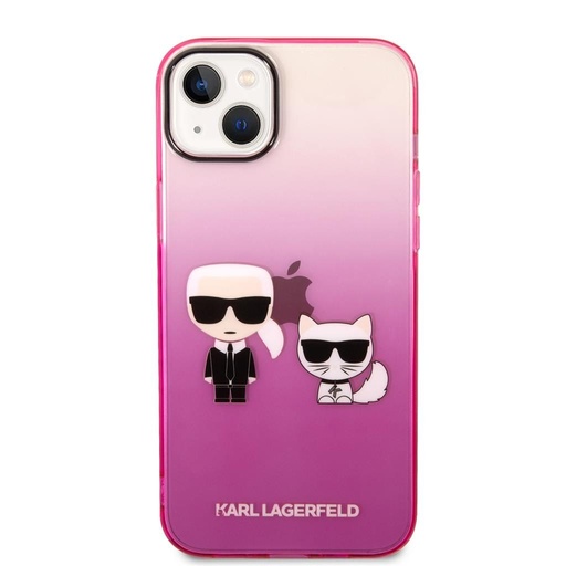 Apple iPhone 14 Plus Karl Lagerfeld Gradient Karl and Choupette puzdro (Ružový) – KLHCP14MTGKCP