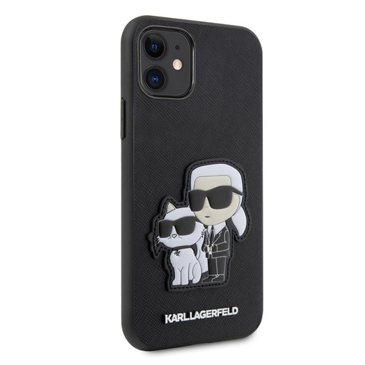 Apple iPhone 11 Karl Lagerfeld PU Saffiano Karl and Choupette NFT puzdro (Čierny) – KLHCN61SANKCPK
