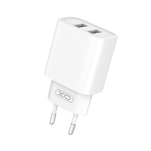 XO CE02C dvojitý USB nabíjačka (Biely) – USB-A konektory