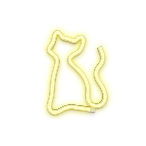 Forever Cat FLNEO3 meleg bielo svietiaci macska v tvare LED lampa,3 db AA elemmel vagy USB s konektorom prevádzkovateľný biely