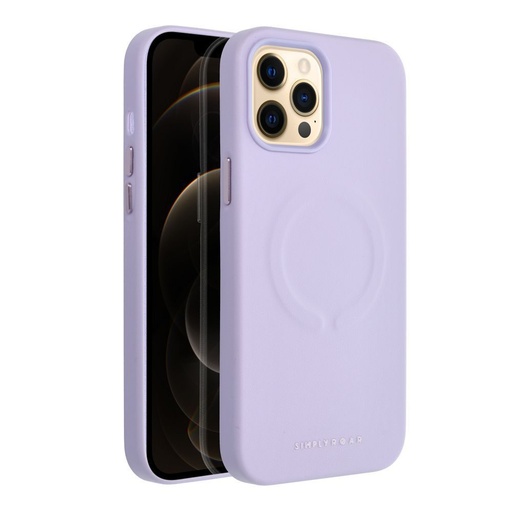 Apple iPhone 12 Pro Max Roar Leather magsafe zadný kryt (Fialový)