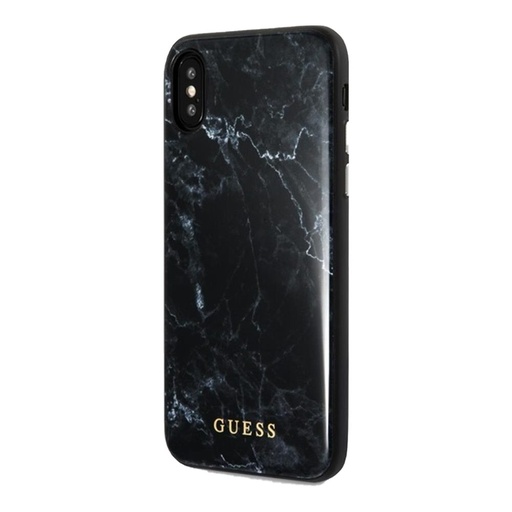Apple iPhone X / XS Guess Marble puzdro (Čierny) - GUHCPXHYMABK