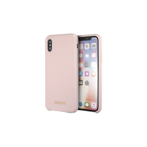 Apple iPhone X/XS Guess silikónový zadný kryt (Ružový) - GUHCPXLSGLPI