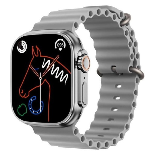 XO M8 Pro inteligentné hodinky (Strieborný) – 1.96", 49 mm, prijatie hovoru, bezdrôtový nabíjanie